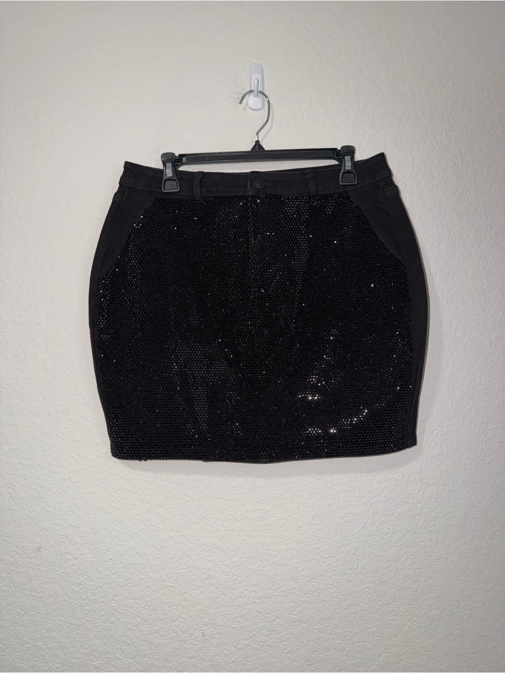 NWT Windsor Black Embellished Mini denim Skirt